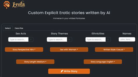 Erota AI: Custom Erotic Stories Created from your Fantasies.
